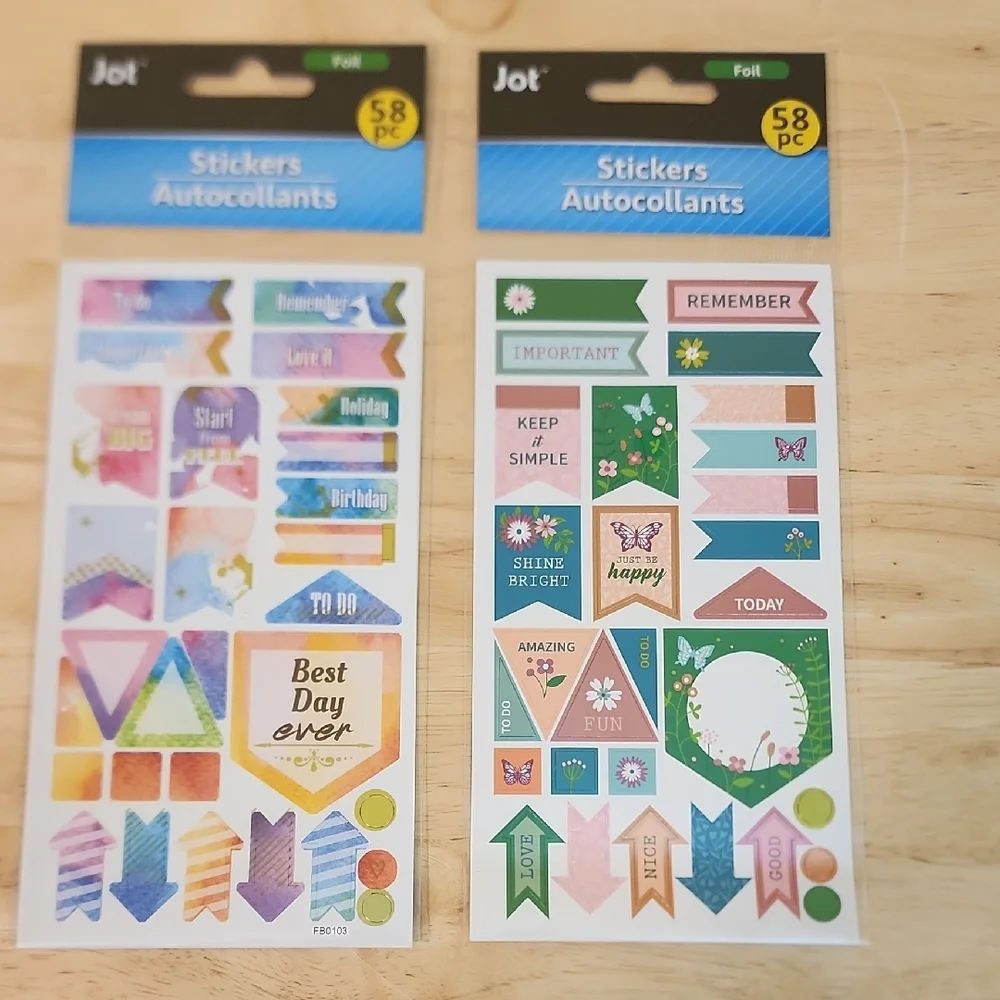 Planer Sticker Set with Decorative Push Pins